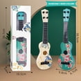 thumbnail image 4 of Godderr Ukulele Guitar Kids Small Mini Playable Small Guitar Toys 15.2*1.9*3.9inch Green Yellow Random, 4 of 7