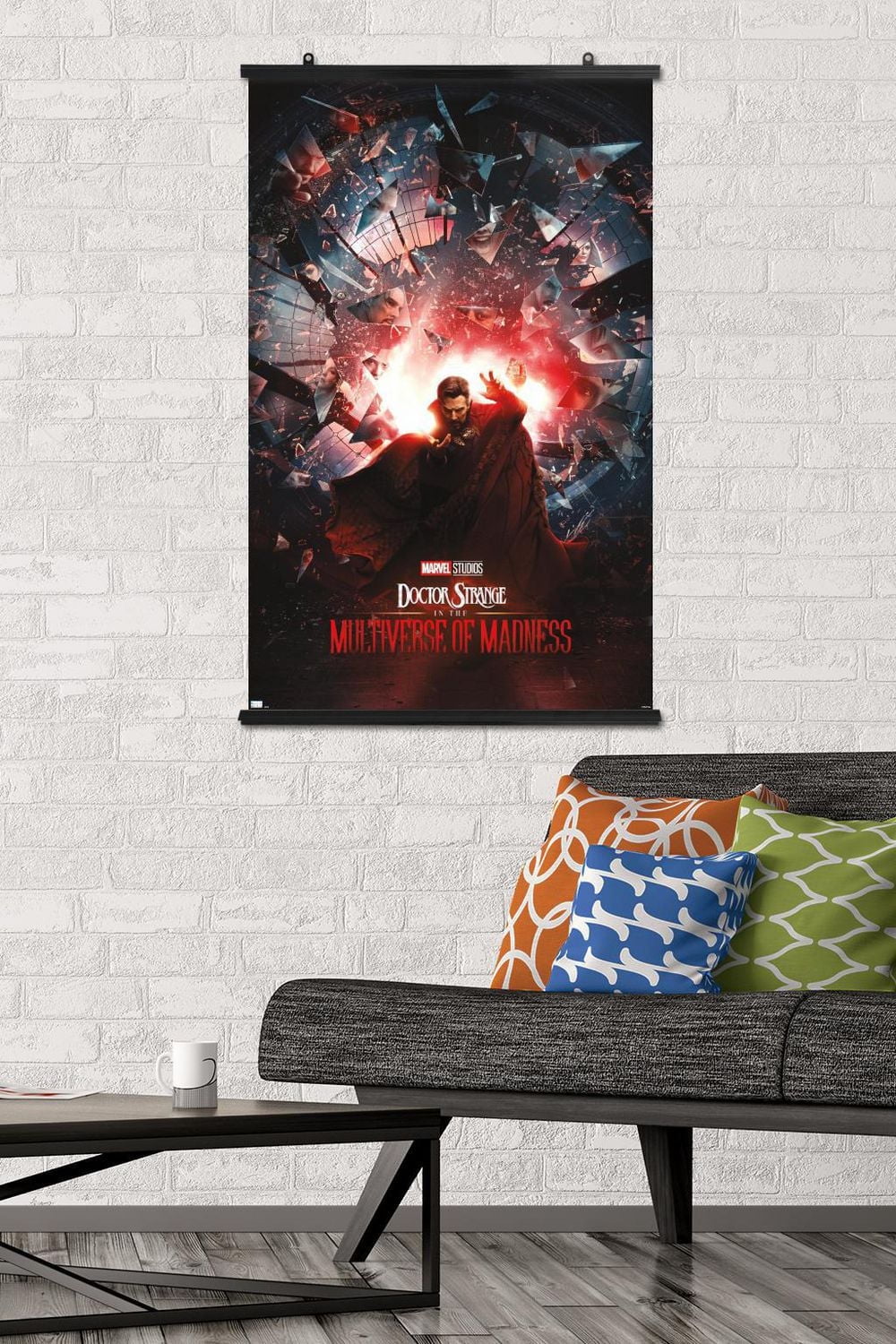Marvel Doctor Strange in the Multiverse of Madness - Official One Sheet Wall Poster, 22.375" x 34" Framed