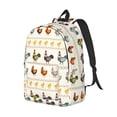 thumbnail image 2 of Daiia Funny Chicken Vintage Canvas Backpack for Men and Women ,Hiking Backpack,Travel Laptop Bag for School,Large Capacity Backpack, 2 of 8