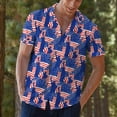 thumbnail image 6 of 4th of July American Flag Hawaiian Shirt For Men Independence Day Mens Hawaiian Shirts Short Sleeve Button Down Shirt Men, 6 of 7