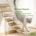 thumbnail image 2 of 22in Outdoor Cat Tree & Bridge, Multi-Level Cat Ladder with Sisal Rope,  Climbing Frame, Scratch Post, Perch & Play Tower for Indoor/Outdoor Cats, Parrots & Small Pets (Wood, 22in), 2 of 6