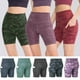 thumbnail image 2 of Pantalones cortos deportivos para mujer Pantalones cortos de yoga Estampado de camuflaje Bolsillo de cintura alta, 2 of 8