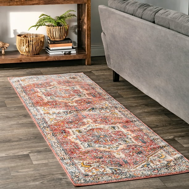 nuLOOM Vintage Harriet Medallion Fringe Rug Area Rug