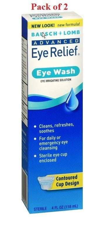 Bausch & Lomb Advanced Irrigating Solution Eye Relief Eye Wash, 4Oz, 2-Pack