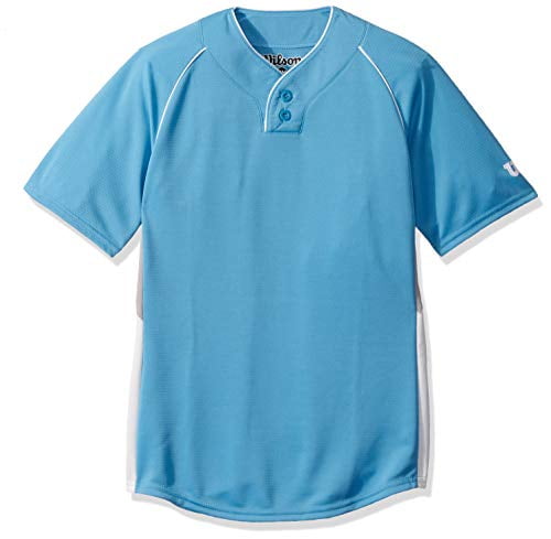 Wilson Sporting Goods Double Bar Mesh 2-Button Jersey Black Youth Large