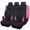 Pink Black, variant on Flying Banner Car Seat Covers Front Rear Full Set Protectors Auto Interior Car Accessories Rear Bench Split 40/60 50/50 60/40 Piping Sporty Gray Black