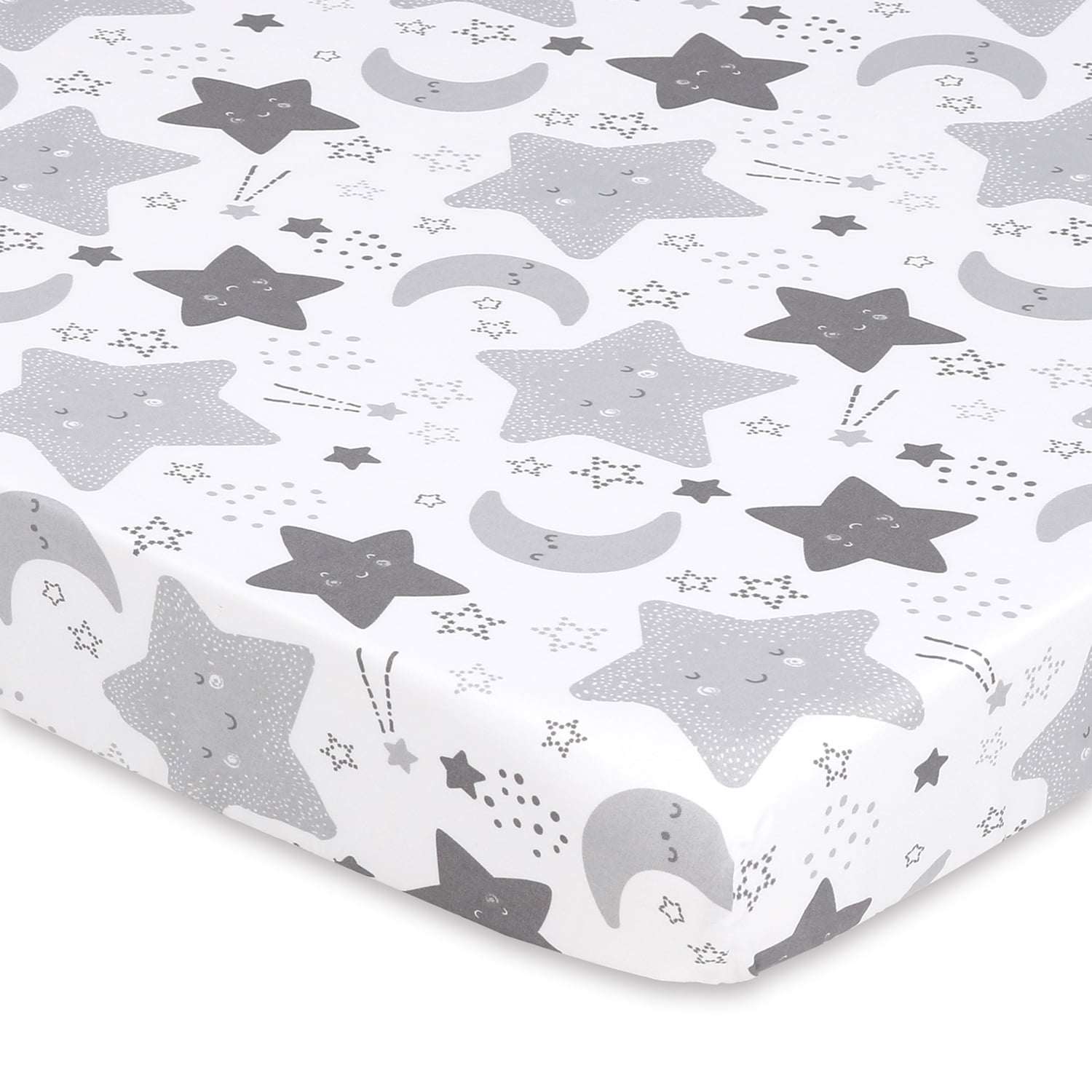 The Peanutshell Pack n Play, Mini Crib, Portable Crib or Fitted Playard Sheets for Baby Boy or Girl, Celestial Elephant, 3 Pack Set