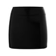 thumbnail image 6 of vigerkar Women's Shiny Stretchy Metallic Liquid Look Mini Skirts Black, L, 6 of 8