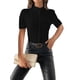 thumbnail image 2 of Camisas de Corta para Mujer, Blusas Abotonadas, Blusas Informales Texturizadas de Verano. Negro L, 2 of 7