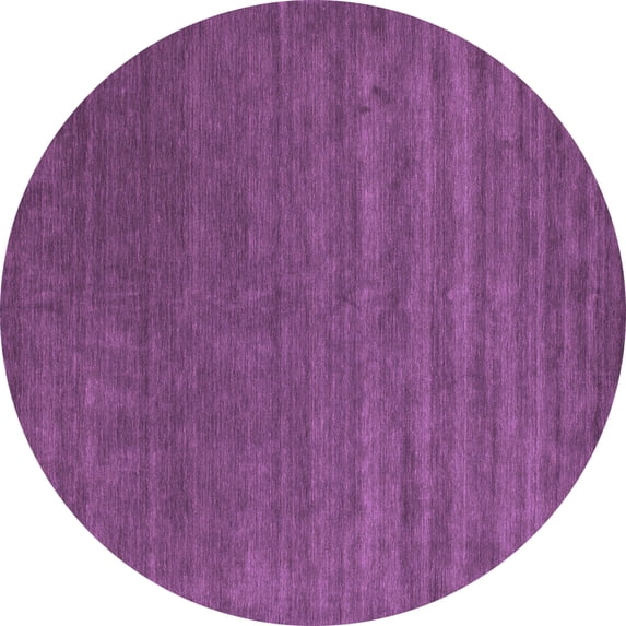 Ahgly Company Indoor Round Abstract Purple Contemporary Area Rugs, 5' Round