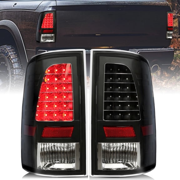LED Tail Lights Brake Lamps Clear Lens For 2009-2018 Dodge Ram 1500 2500 3500