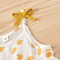 thumbnail image 2 of Vedolay Girls Sleeveless Crew Neck Print Shirt and Solid Color Shorts Outfit,Yellow 6-12 Months, 2 of 5