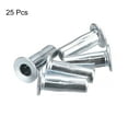thumbnail image 3 of Unique Bargains M6 Multi Grip Rivet Nuts, 25pcs Flat Head Threaded Insert Nut Carbon Steel Plus Nuts, 3 of 5