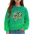 thumbnail image 2 of Oxodoi Kids St.Patrick's Day Shirt for Boys Girls Patchwork T-Shirts Long Sleeve Tops, 2 of 5