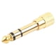 thumbnail image 5 of 3,5 mm a 6,35 mm Auriculares estéreo Auriculares 1/4 "Conector de sonido Adaptador Enchufe dorado, 5 of 5