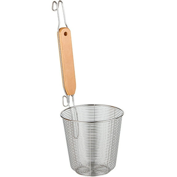 HAMPPLIES Fry Draining Basket Pasta Strainer Stainless Steel 1Set 14.8X5.3X5.3In