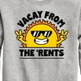 thumbnail image 3 of Instant Message - Vacay From The Rents - Toddler & Youth Crewneck Fleece Sweatshirt, 3 of 6