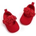 thumbnail image 3 of Antheron Baby Girls Mary Jane Flats Soft Sole Infant Moccasins Floral Sparkly Toddler Princess Dress Shoes, 3 of 6