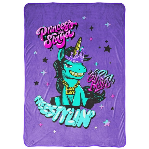 Lay Lay Toodles Pink Poodles Kids Blanket, 62 x 90, Microfiber, Purple, Nickelodeon