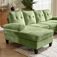 thumbnail image 5 of Soscana 105" Sectional Sofa U Shaped Couch with Double Chaise, Modern Chenille Sofa Oversized 4 Seater Couch for Living Room, Apartment, Office, Studio, 5 of 10