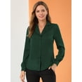 thumbnail image 2 of Top de manlarcon cuello camisero y botones pamujer Verde L, 2 of 6