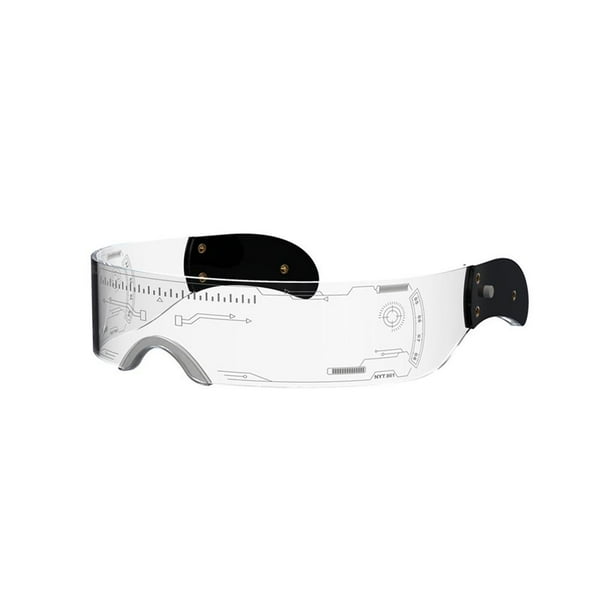 Inteprter Gafas luminosas con diadema, gafas con luz LED para fiesta, festival Videojuegos y accesorios No.02