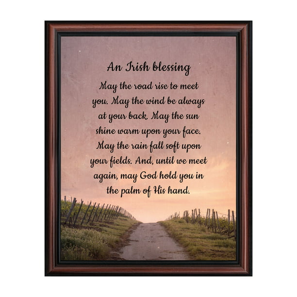 Irish Blessing Wall Decor May The Road Rise Up To Meet You Celtic Home Sign Gifts For Women House Warming Presents New 2103 - Irish Wall Decor For Home