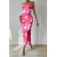thumbnail image 5 of Vestido PRETTYGARDEN Strapless Bodycon Maxi Floral XXL, 5 of 7