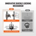 thumbnail image 3 of 42"-114" Adjustable Shower Corner Caddy Tension Pole - Rust-Proof Stainless Steel with 4 Shelves, Towel Bars & Soap Holder, 3 of 6