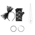 thumbnail image 2 of Advancent 1 Set Fancy Dress Costume Fishnet Clothing Gloves Accessories Women Supply Outfits 80s Party Special for Halloween Type3 NO3, 2 of 6