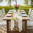 thumbnail image 4 of Table Runners 70 Inches Long Dress Scarves, Lemons Cats Farmhouse Coffee/Dining/Kitchen Table Decor, Holiday Table Runner, Summer Rustic Botanical Fruits Burlap 13x70 Inch, 4 of 9
