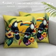 thumbnail image 3 of QZHH Tropical Birds Toucan Throw Pillow Covers Parrots Flowers Leaves Outdoor Decorative Pillows Cushion Cases for Couch Sofa Bed Home Decor, 3 of 5