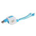 thumbnail image 3 of Cable USB retráctil 3 en 1, adaptador de carga múltiple para iOS, tipo C y micropuerto, azul, 3 of 14