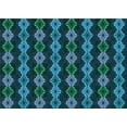 thumbnail image 1 of Ahgly Company Machine Washable Indoor Rectangle Transitional Deep-Sea Blue Area Rugs, 6' x 9', 1 of 7