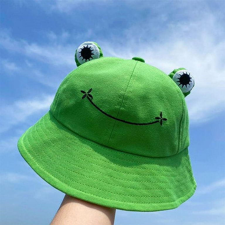 COCOpeaunt Fashion Frog Bucket Hat for Women Summer Autumn Plain Women  Panama Outdoor Hiking Beach Fishing Cap Sunscreen Female Sunhat Bob 