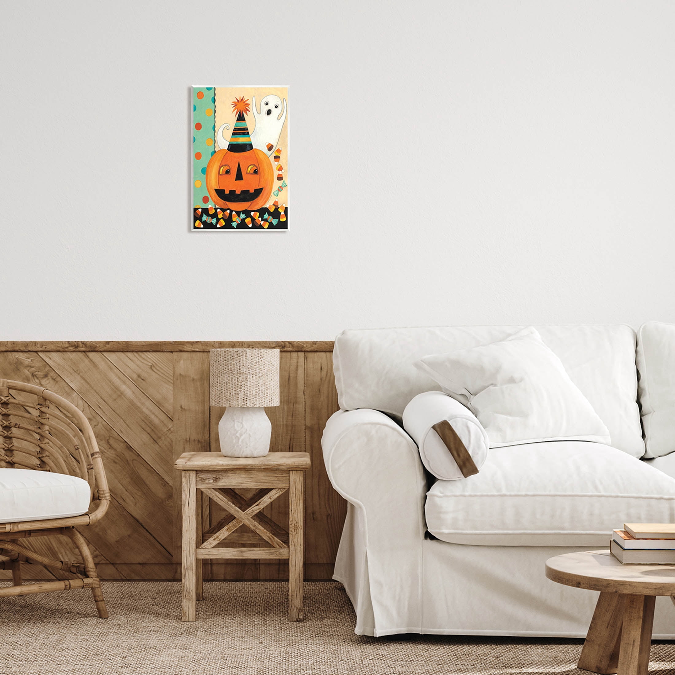 Vintage Halloween Candy Pattern Holiday Graphic Art Unframed Art Print Wall Art