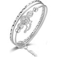 thumbnail image 2 of Pulseras De Plata Para Mujer Brazalete De Cuentas De Plata De Ley 925 Pulsera De Transferencia Brazalete De La Suerte Pulsera De Moda Ajustable Joyería De Mujer Niña Pulsera Fidget Para Joyería De Ans, 2 of 4