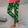 thumbnail image 2 of St Patricks Day Leggings for Women Casual Stretch Slim Fit Fashion Printed Fitness Workout Yoga Pants (S, Black), 2 of 9