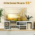 thumbnail image 4 of Costway 2 PCS Adjustable TV Stands with Storage Cubes for TVs up to 55 Inches Cabinets White, 4 of 7