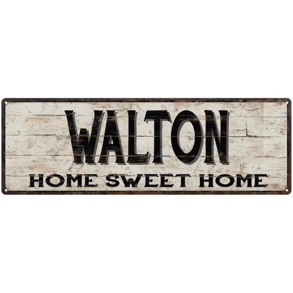WALTON Rustic Home Sweet Home Sign Gift 6x18 Metal Decor 106180084414
