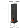 thumbnail image 2 of LmnLft 1500W Standing Flame Heater, 3D Ceramic Tower Heater with Oscillation, Remote Control and Digital Thermostat for Home, 2 of 9