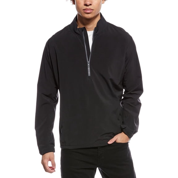 Peter Millar mens Dunes 1/2-Zip Pullover, XL, Black