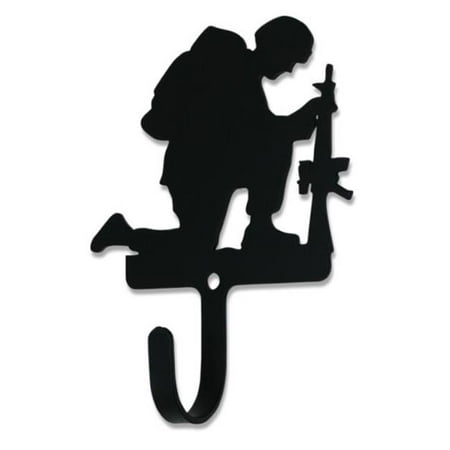 

Village Wrought Iron WH-373-S Soldier Kneeling Wall Hook - Small