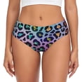 thumbnail image 1 of Fotbe Rainbow Animal Skin Calzones Estampados para Mujer – Ropa Interior de Algodón, Cómoda, Suave y Elástica-Small, 1 of 6