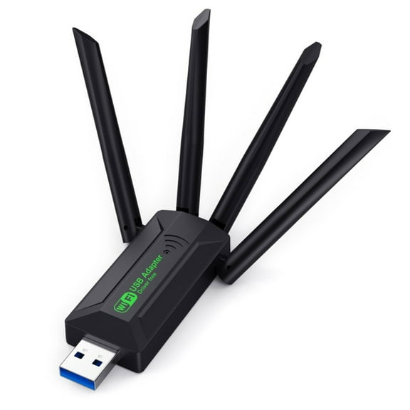 1300M WiFi USB Adapter USB Networking Adapter 4 External Antennas 1300Mbps Double For Stable Internet Transmission