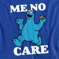 thumbnail image 2 of Sesame Street Cookie Monster Me No Care Unisex Adult T Shirt (Medium) Royal, 2 of 6