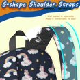 thumbnail image 5 of Unicorn and Cloud Blue Pattern 17" Waterproof Oxford School Backpacks for Teens, S-Shape Padded Straps, for School, Travel, Hiking, Camping, 5 of 5