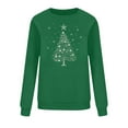 thumbnail image 5 of asdoklhq Long Sweaters for Women's Round Neck Hoodless Christmas Printed Casual Loose Sweatshirt Green 2X, 5 of 7