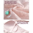 thumbnail image 4 of Sujetador de lactancia Momcozy, encaje, sin cables, acolchado, cuello en V, negro, 4 of 6