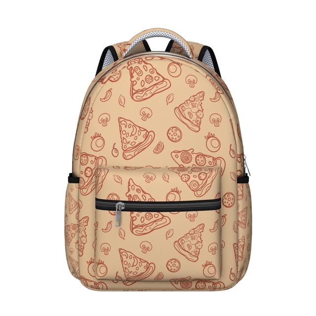 Sac à Dos Étudiant Pizza Délicieuse Foodie, Sac d'École Fête Pizza Amusant avec Sangle Réglable, Léger et Résistant à l'Usure